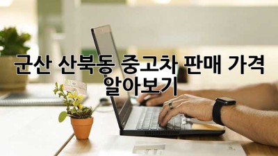 군산 산북동 중고차 판매 가격 알아보기